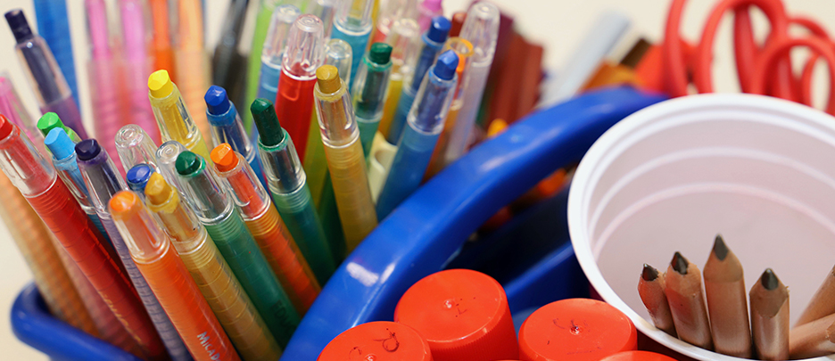 pen pot with pencils